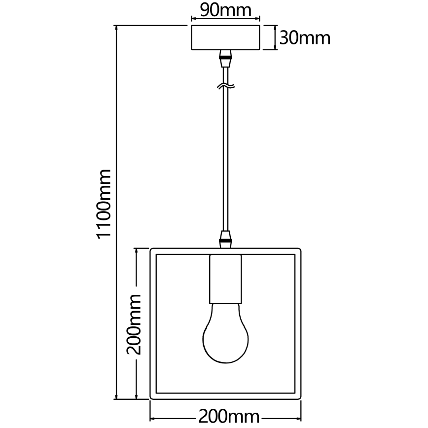 Aigostar - Candeeiro pendente com cabo 1xE27/60W/230V bege