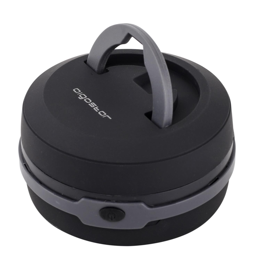Aigostar - Candeeiro portátil dobrável LED LED/1,4W/3xAA preto/cinzento