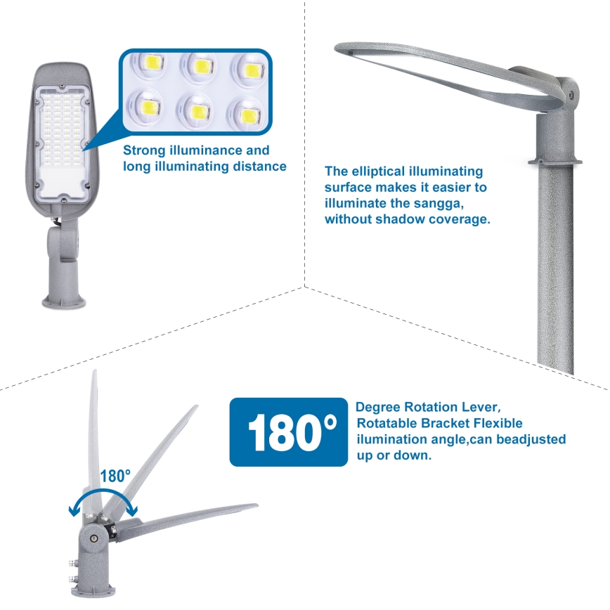 Aigostar - Candeeiro público LED LED/200W/230V 6500K IP65