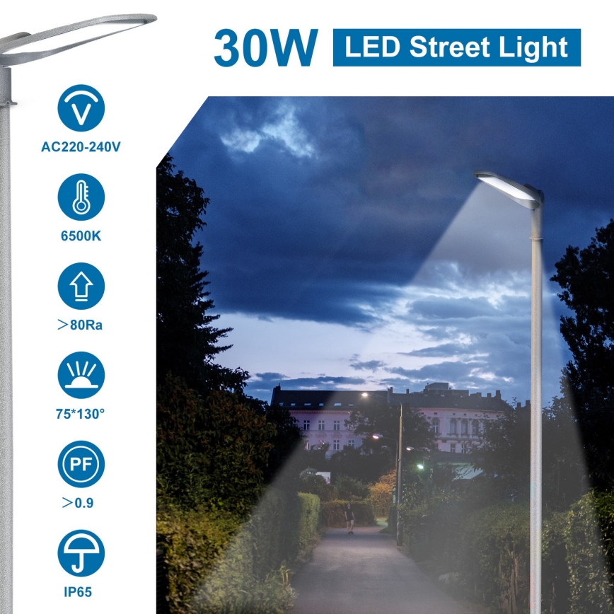 Aigostar - Candeeiro público LED LED/30W/230V 6500K IP65