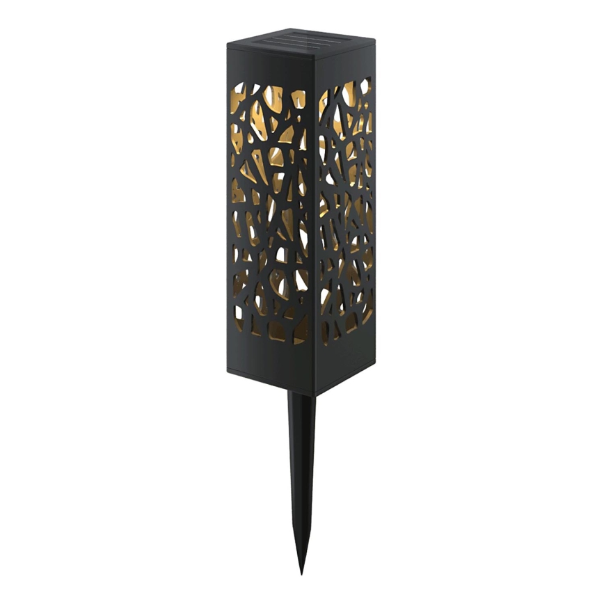 Aigostar - Candeeiro solar LED LED/0,006W/1,2V 100 mAh 28,5 cm preto 6500K IP44