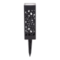 Aigostar - Candeeiro solar LED LED/0,006W/1,2V 28,5cm preto 100 mAh 6500K  IP44