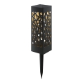 Aigostar - Candeeiro solar LED LED/0,006W/1,2V 28,5cm preto 2700K IP44 100 mAh