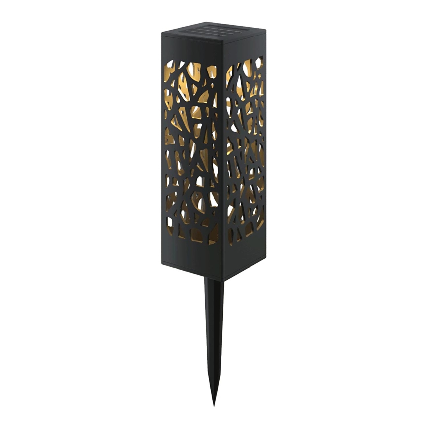 Aigostar - Candeeiro solar LED LED/0,006W/1,2V 28,5cm preto 2700K IP44 100 mAh