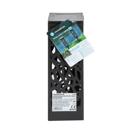 Aigostar - Candeeiro solar LED LED/0,006W/1,2V 28,5cm preto 6500K  IP44