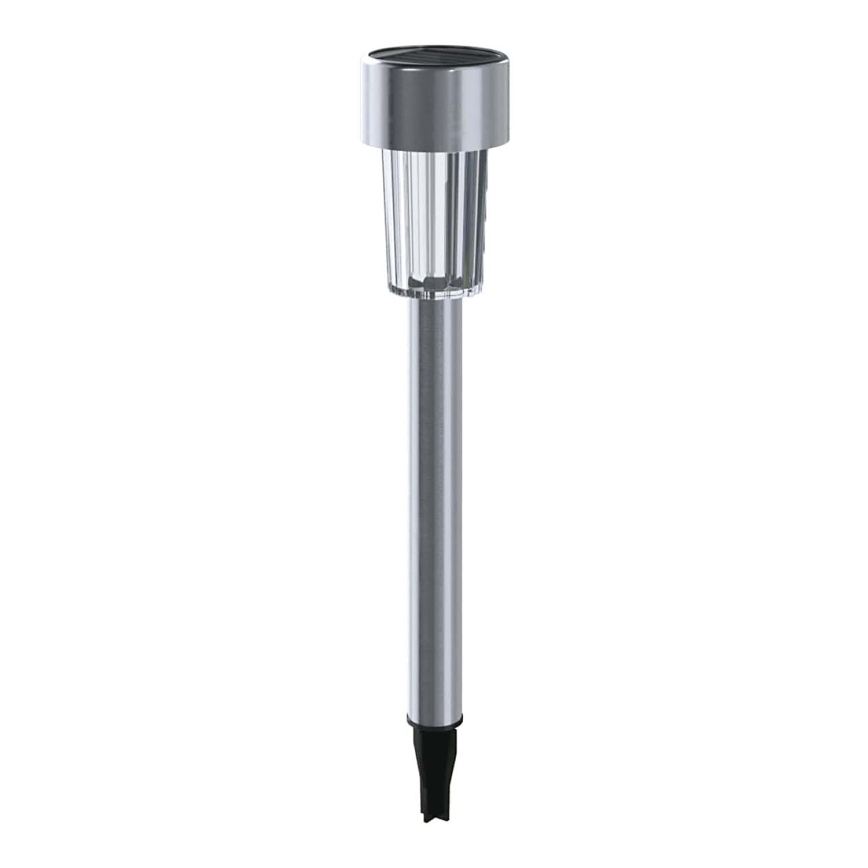 Aigostar - Candeeiro solar LED LED/0,006W/1,2V 29,5 cm cromado mate 6500K IP44