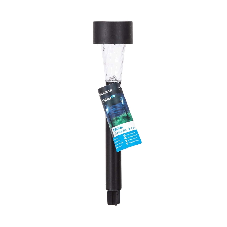 Aigostar - Candeeiro solar LED LED/0,006W/1,2V 29,5 cm preto 6500K IP44