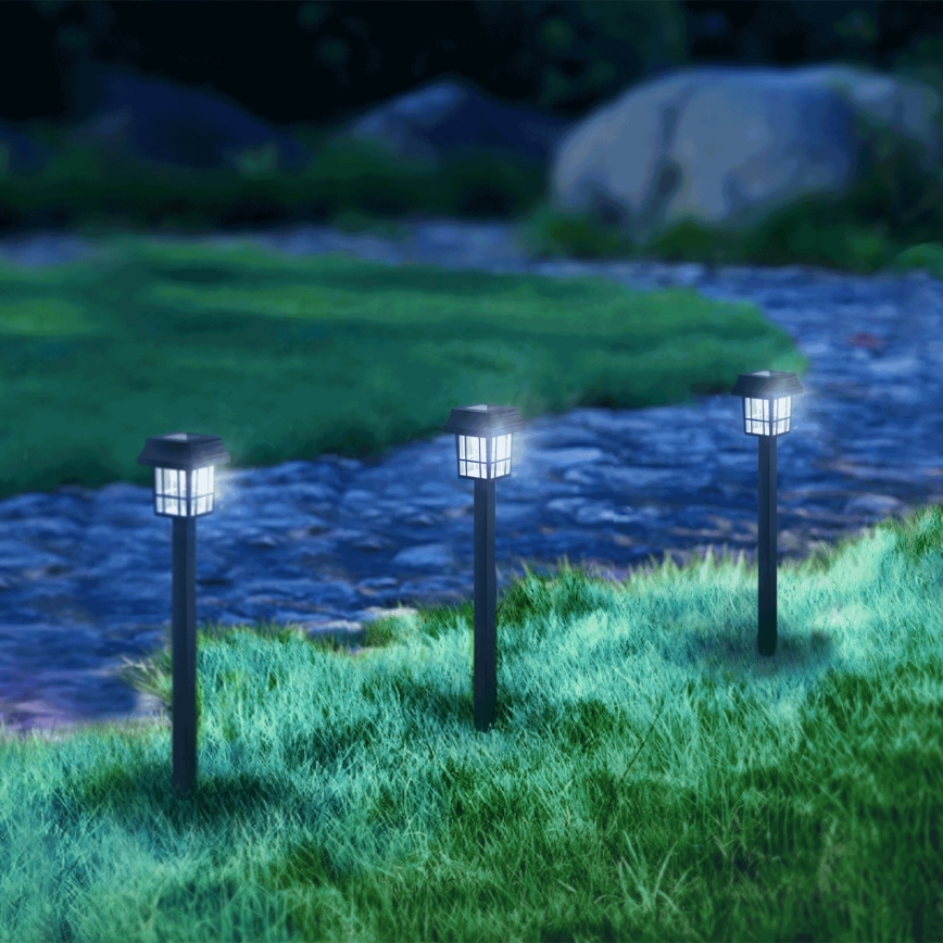 Aigostar - Candeeiro solar LED LED/0,006W/1,2V 32 cm preto 6500K IP44
