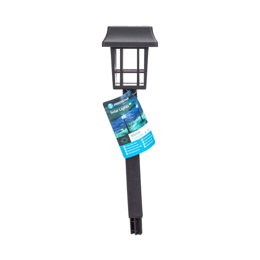 Aigostar - Candeeiro solar LED LED/0,006W/1,2V 32 cm preto 6500K IP44