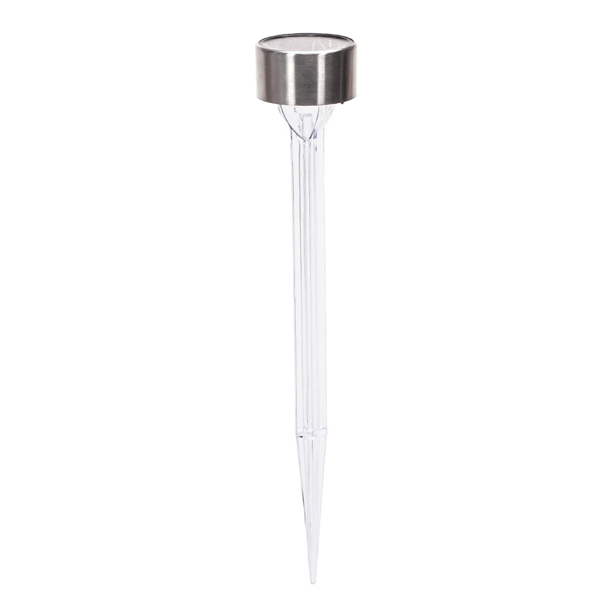 Aigostar - Candeeiro solar LED LED/0,006W/1,2V 32cm cromado mate 200 mAh 2700K IP44