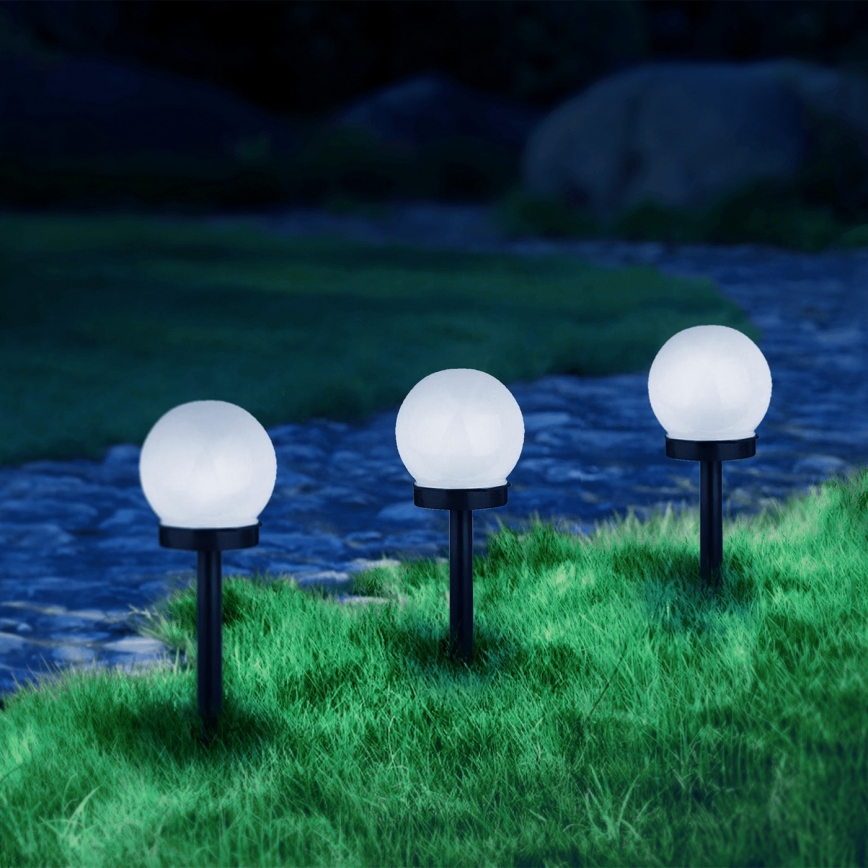 Aigostar - Candeeiro solar LED LED/0,006W/1,2V 33cm preto 6500K IP44