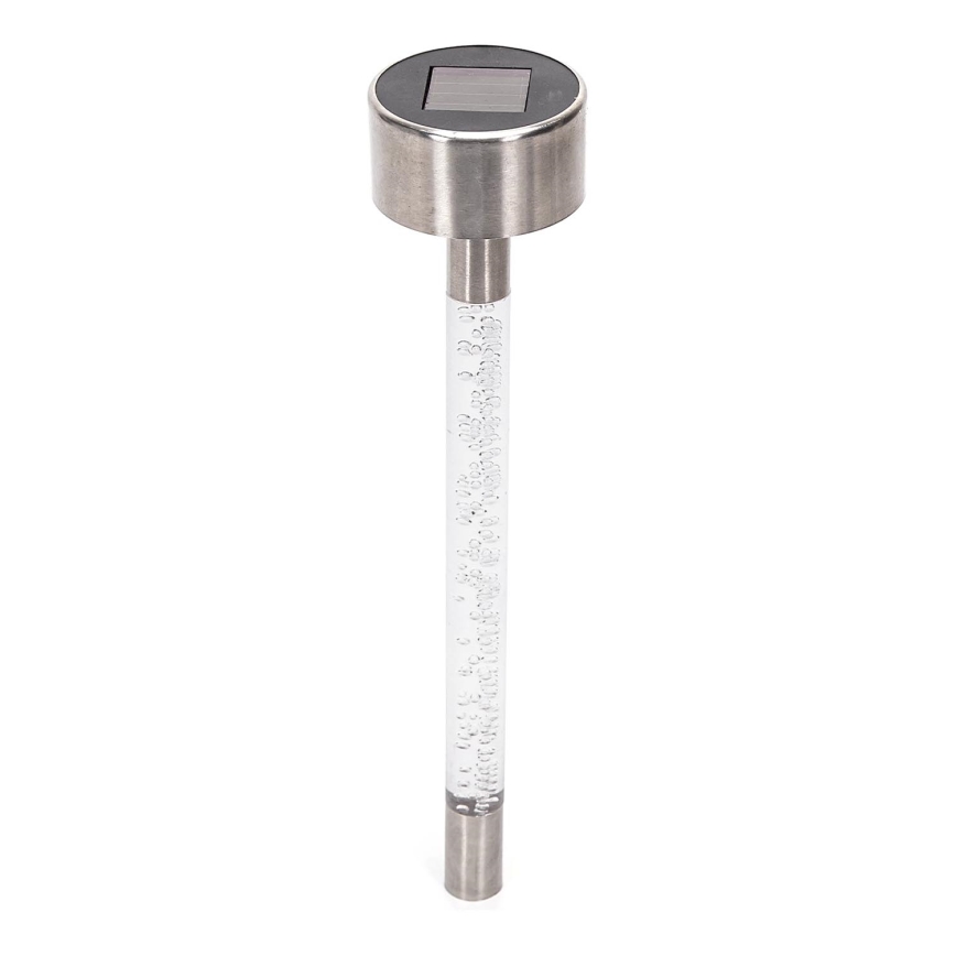 Aigostar - Candeeiro solar LED LED/0,006W/1,2V 36,7cm cromado mate 6500K IP44