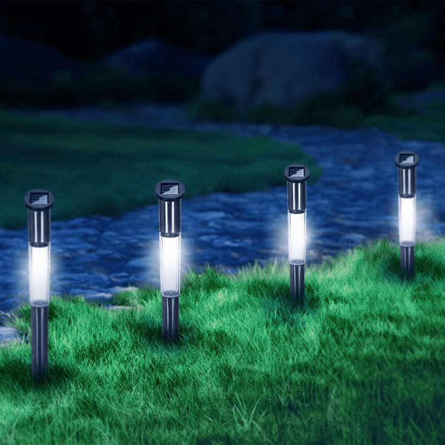 Aigostar - Candeeiro solar LED LED/0,012W/1,2V 100 mAh 6500K IP44