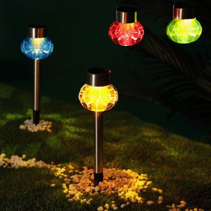 Aigostar - Candeeiro solar LED LED/0,012W/1,2V 38,4cm 3000K IP44 laranja
