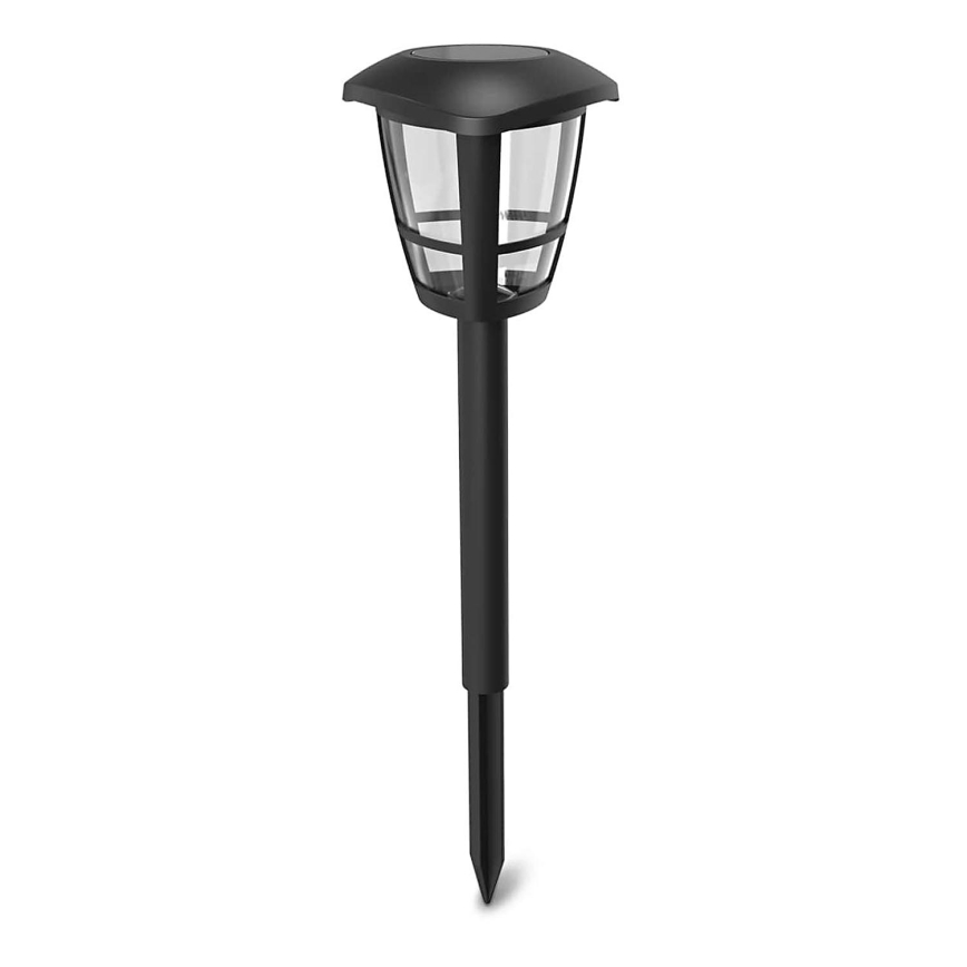 Aigostar - Candeeiro solar LED LED/0,06W/2V 100 mAh 33,8 cm 6500K IP44 preto