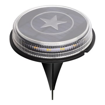 Aigostar - Candeeiro solar LED LED/0,6W/5,5V 24,5 cm 3200K IP66 preto