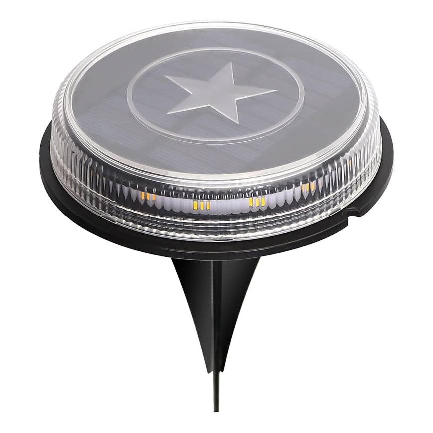Aigostar - Candeeiro solar LED LED/0,6W/5,5V 24,5 cm 3200K IP66 preto