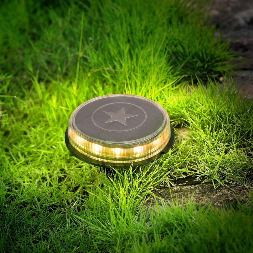 Aigostar - Candeeiro solar LED LED/0,6W/5,5V 24,5 cm 3200K IP66 preto