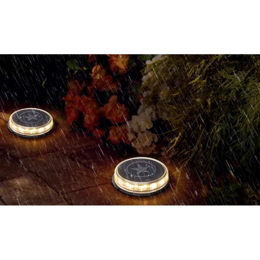 Aigostar - Candeeiro solar LED LED/0,6W/5,5V 24,5 cm 3200K IP66 preto