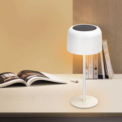 Aigostar - Candeeiro de mesa LED Solar regulável e recarregável LED/3W/5V 2200mAh branco IP54