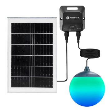 Aigostar - Candeeiro solar LED RGBW MESH LED/20W/3,7V 4000 mAh 2700K-6500K IP65 diâmetro 15 cm