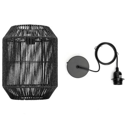 Aigostar - Candeeiro suspenso 1xE27/60W/230V preto