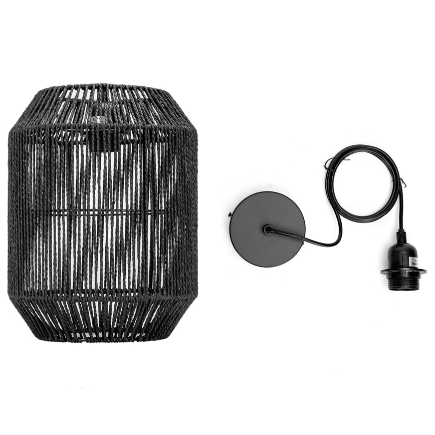 Aigostar - Candeeiro suspenso 1xE27/60W/230V preto
