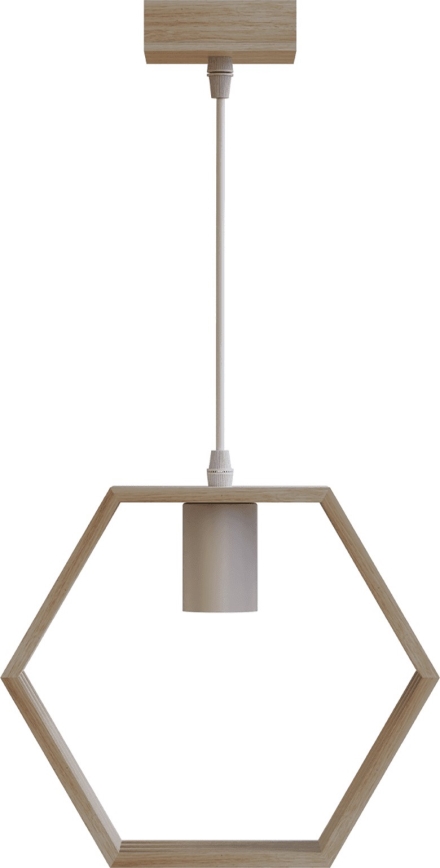 Aigostar - Candeeiro suspenso com cabo 1xE27/60W/230V bege