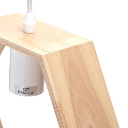Aigostar - Candeeiro suspenso com cabo 1xE27/60W/230V bege