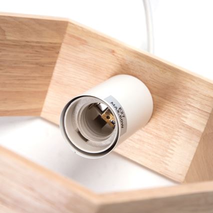 Aigostar - Candeeiro suspenso com cabo 1xE27/60W/230V bege