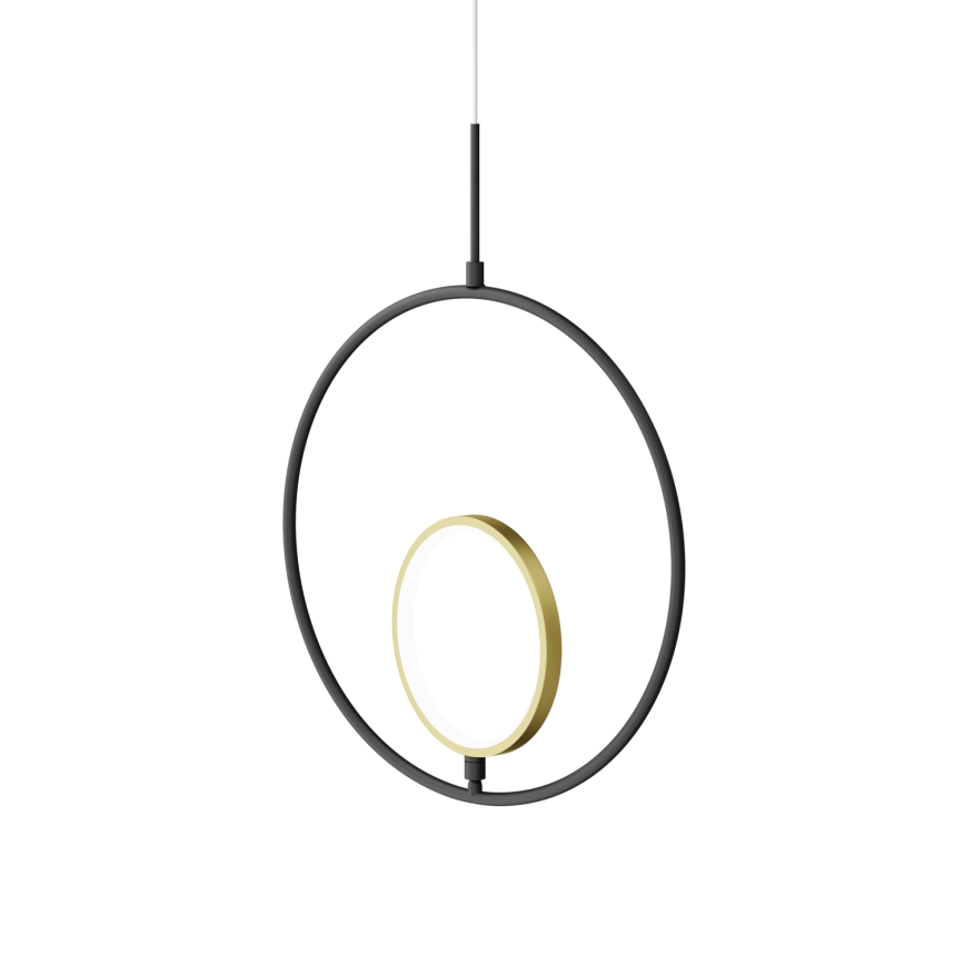 Aigostar - Candeeiro suspenso LED LED/15W/230V 2700K preto/dourado