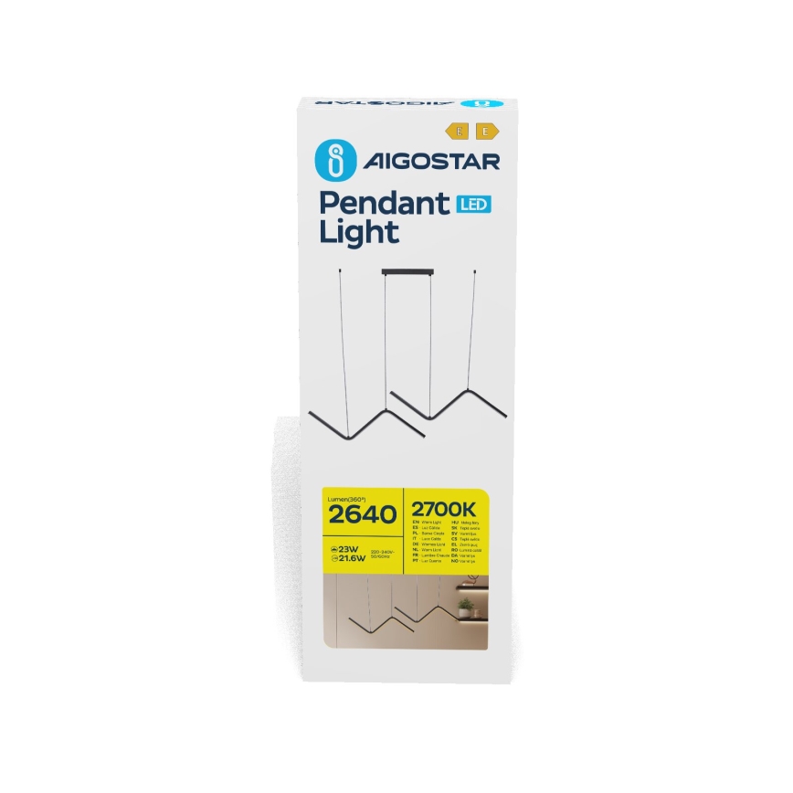 Aigostar - Candeeiro suspenso LED LED/23W/230V 2700K