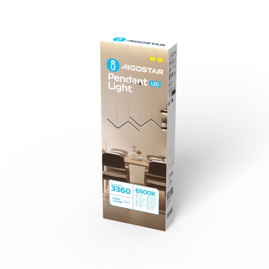 Aigostar - Candeeiro suspenso LED LED/23W/230V 6500K