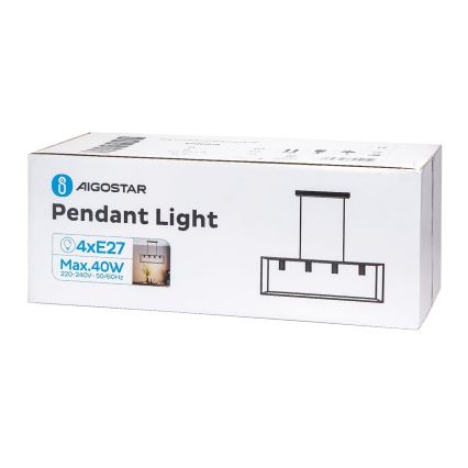 Aigostar - Candelabro suspenso 4xE27/40W/230V