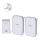 Aigostar - CONJUNTO 2x Campainha sem fios 230V IP44 branco