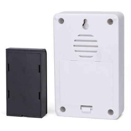 Aigostar - CONJUNTO 2x Campainha sem fios 3xAA IP44 branco/preto