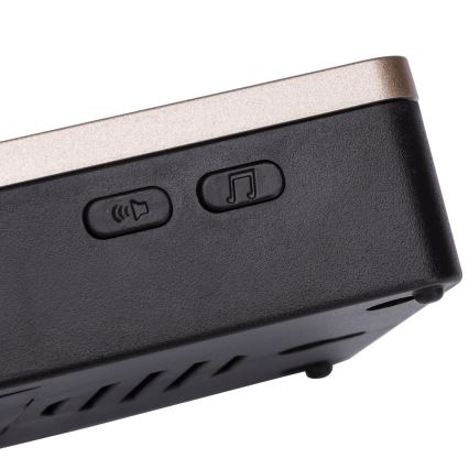 Aigostar - CONJUNTO 2x Campainhas sem fios 3xAA/12V IP44 preto