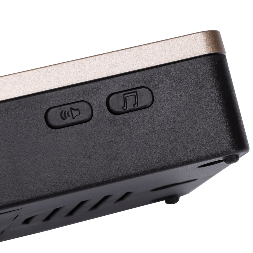 Aigostar - CONJUNTO 2x Campainhas sem fios 3xAA/12V IP44 preto