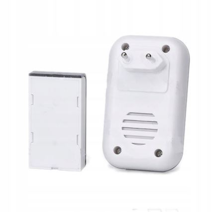 Aigostar - CONJUNTO 2x Campainhas Sem Fios Plug-in 230V/12V IP44 branco