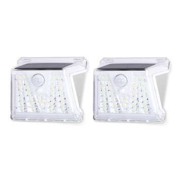 Aigostar - CONJUNTO 2x Iluminação solar exterior LED com sensor LED/1,48W/3,7V IP65
