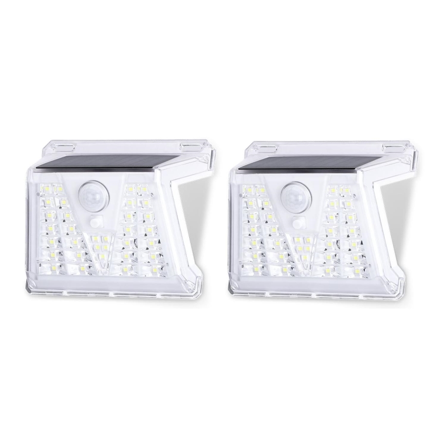 Aigostar - CONJUNTO 2x Iluminação solar exterior LED com sensor LED/1,48W/3,7V IP65