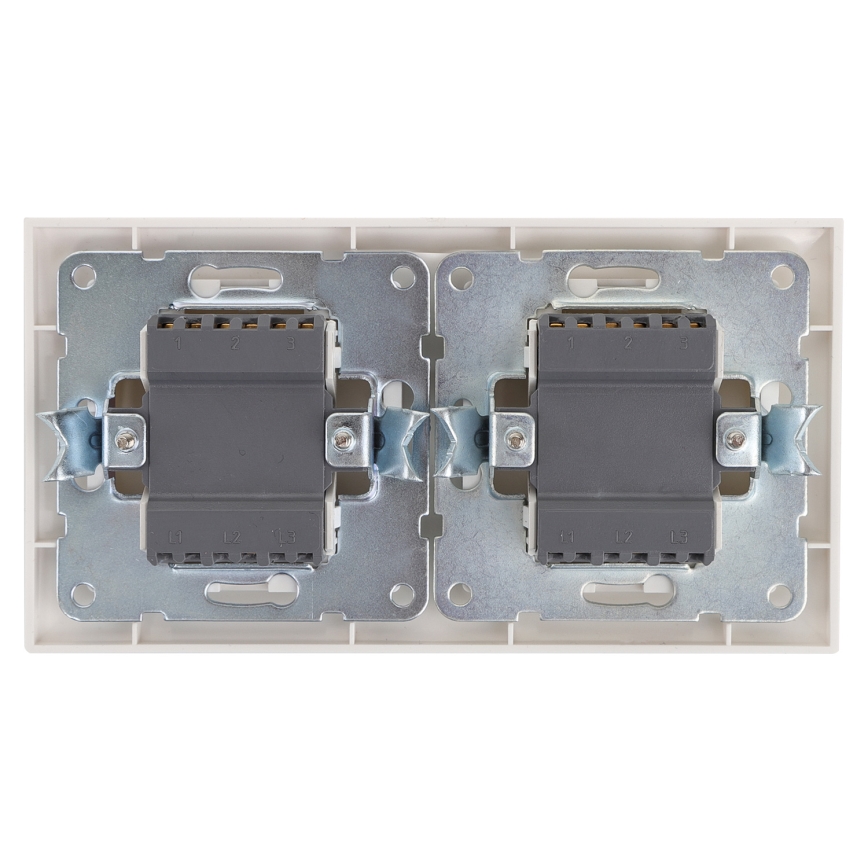 Aigostar - CONJUNTO 2x Interruptor doméstico 2-botões 250V/10A