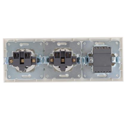 Aigostar - CONJUNTO 2x Tomada com um interruptor 2x16A/250V