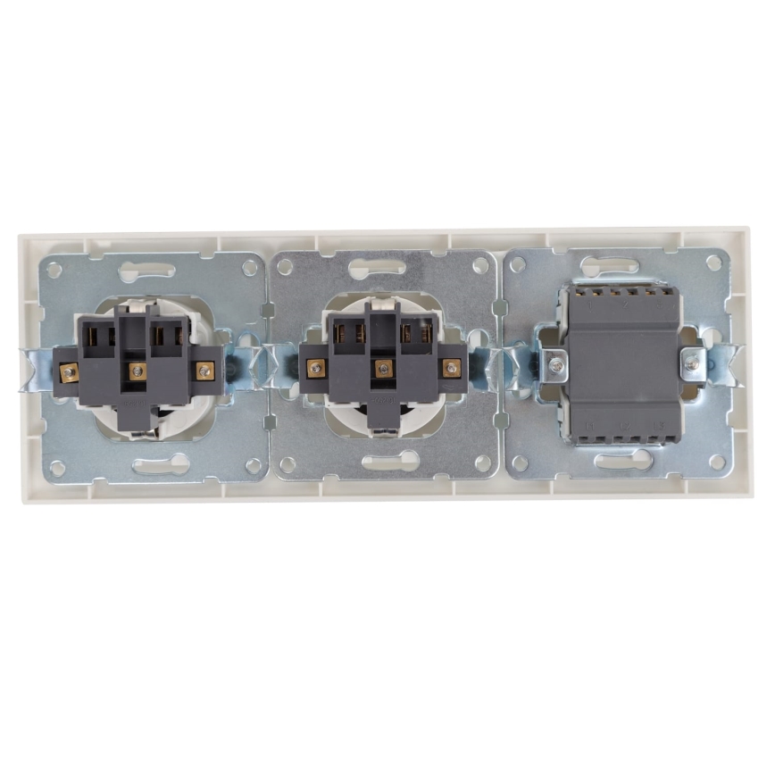 Aigostar - CONJUNTO 2x Tomada com um interruptor 2x16A/250V