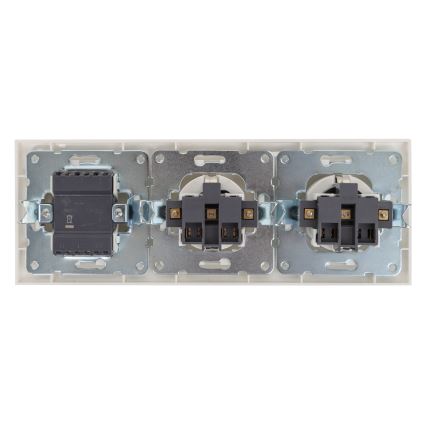 Aigostar - CONJUNTO 2x Tomada doméstica com um interruptor 2x16A/250V