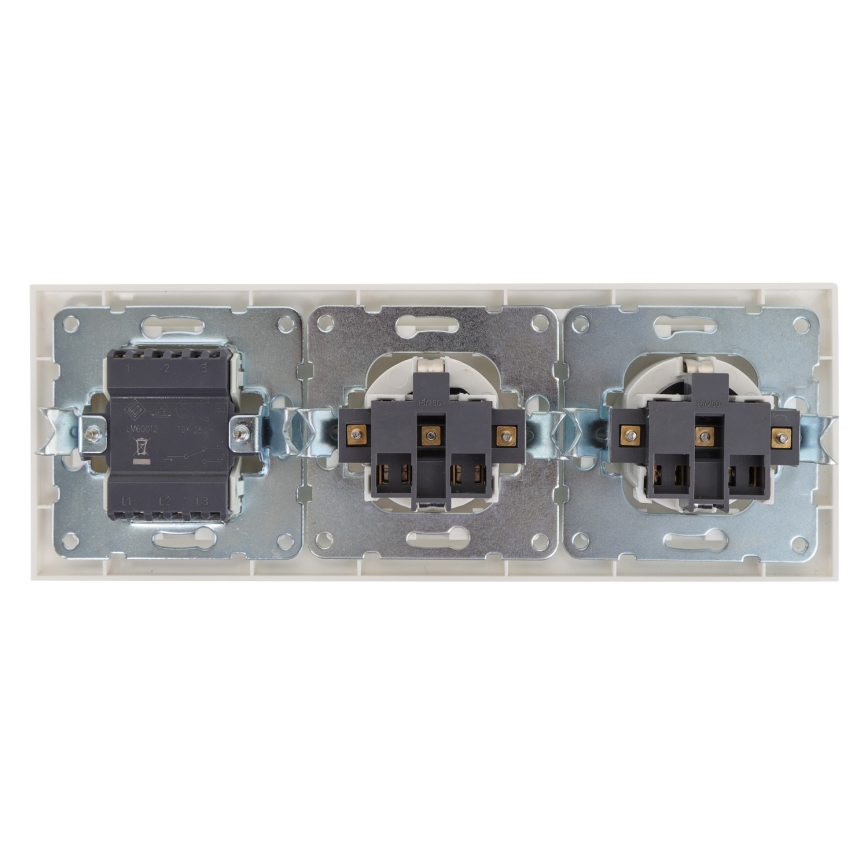 Aigostar - CONJUNTO 2x Tomada doméstica com um interruptor 2x16A/250V