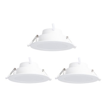 Aigostar - CONJUNTO 3 x Focos de encastrar LED RGBW com regulação MESH LED/6W/230V 2700K-6500K diâmetro 11,5cm