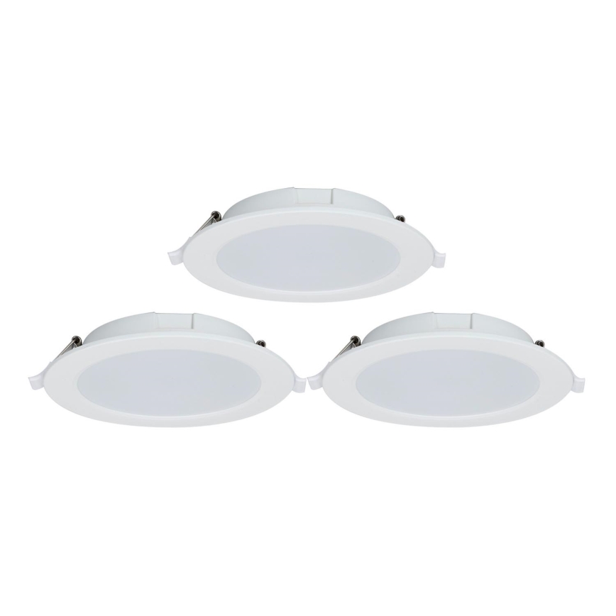 Aigostar - CONJUNTO 3x Foco de encastrar LED com regulação MESH LED/15W/230V 2700K-6500K diâmetro 17cm