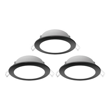 Aigostar - CONJUNTO 3x Focos de encastrar exterior LED LED/4,8W/230V 3000K IP65 preto