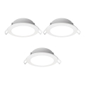 Aigostar - CONJUNTO 3x Focos de encastrar exterior LED LED/4,8W/230V 4000K IP65 branco
